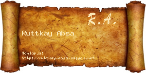 Ruttkay Absa névjegykártya